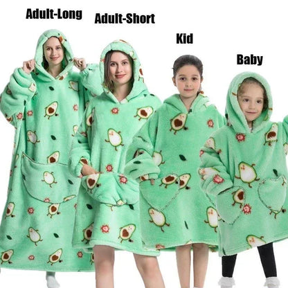 Cozy Critter Family Blanket Hoodie