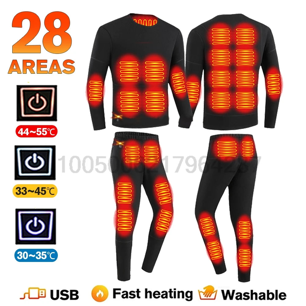 CozyWarm USB Heated Underwear Set