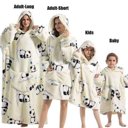 Cozy Critter Family Blanket Hoodie