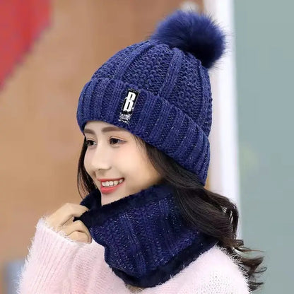 Cozy Pom-Pom Ski Hat Set