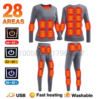 CozyWarm USB Heated Underwear Set