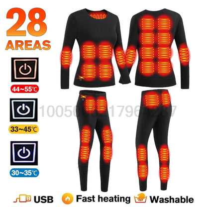 CozyWarm USB Heated Underwear Set