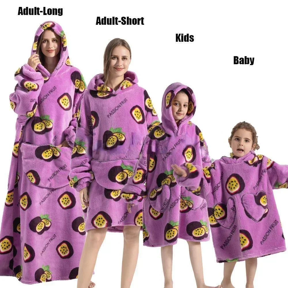 Cozy Critter Family Blanket Hoodie