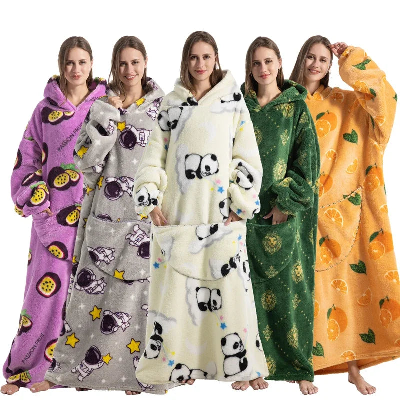 Cozy Critter Family Blanket Hoodie